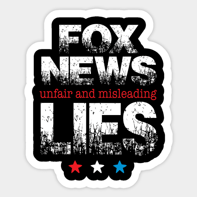 Fox News Lies Sticker by brendanjohnson